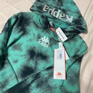 Kappa green tie dye hoodie